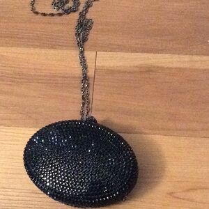 Jet black beaded bag